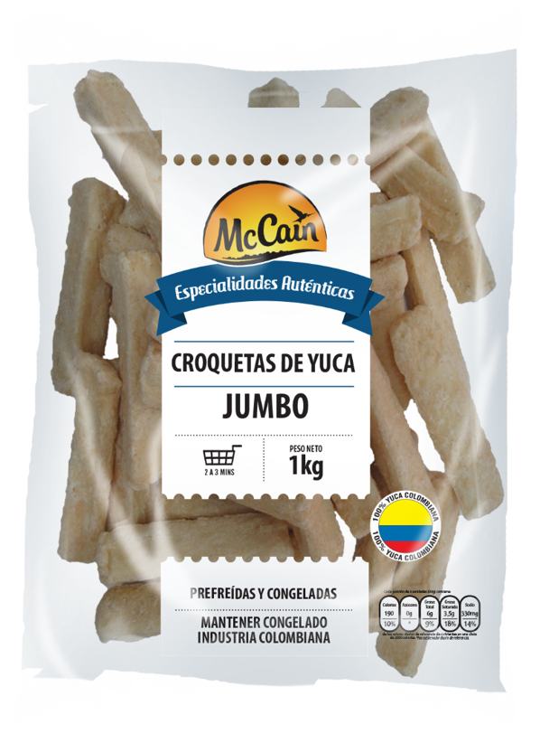 CROQUETA YUCA MCCAIN JUMBO X 1 KG