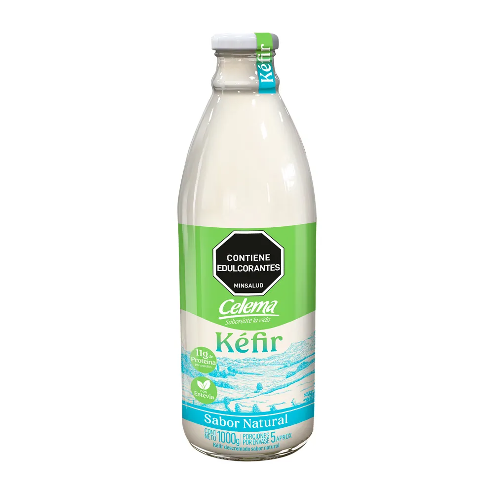 KEFIR NATURAL CON STEVIA BOTELLA X 1000 GR CELEMA