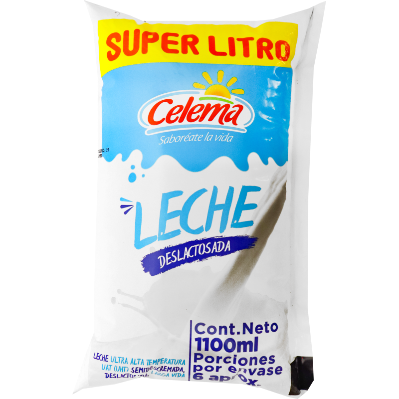 LECHE UHT DESLACTOSADA BOLSA X 1100 ML
