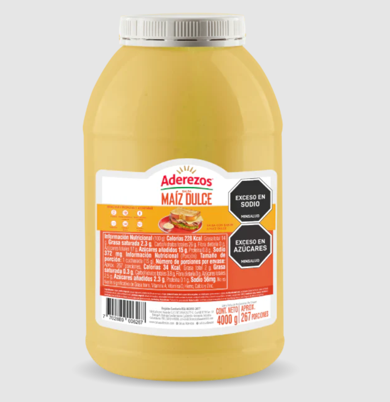 SALSA MAIZ DULCE ADEREZOS 4000 G PET