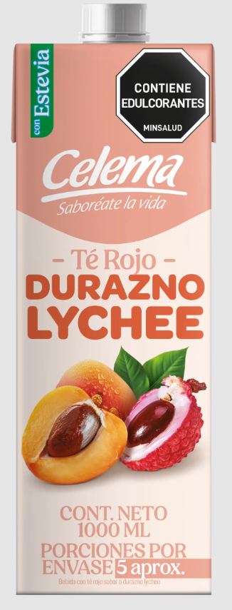 TE ROJO DURAZNO LYCHEE CAJA X 1 L